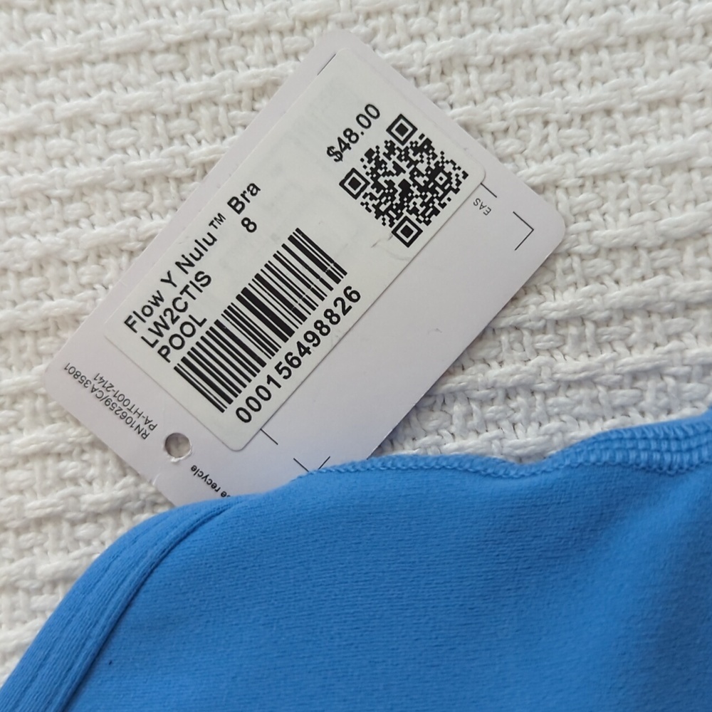 Lululemon Flow Y Bra Nulu Light Support, A–C Cups - Pool Party Size 8 - Picture 7 of 11